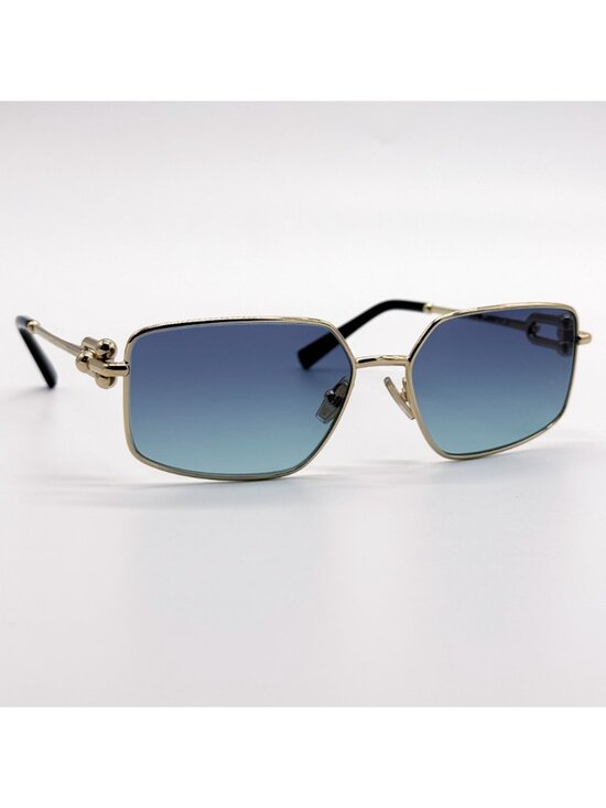 New Tiffany & Co TF3111 6202/9S Gold Blue Women Sunglasses main image 5